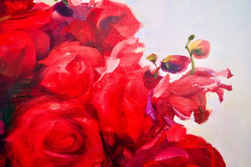 Bouquet di Rose | 100 x 130 cm Pittura Originale in Vendita 2025-05-23 17