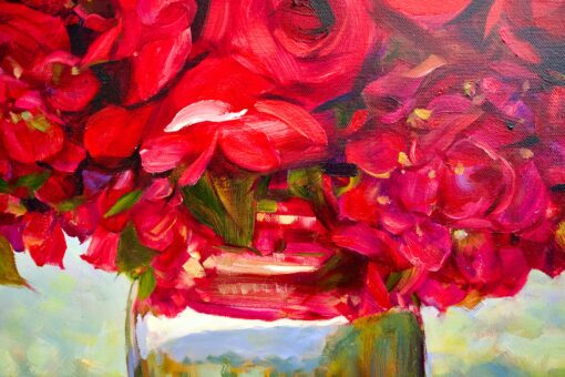 Bouquet di Rose | 100 x 130 cm Pittura Originale in Vendita 2025-05-23 20