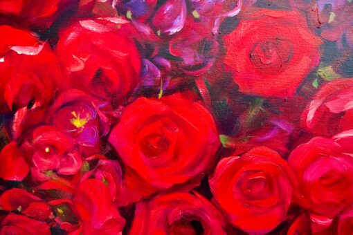 Bouquet di Rose | 100 x 130 cm Pittura Originale in Vendita 2025-05-23 10