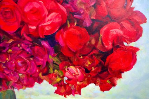 Bouquet di Rose | 100 x 130 cm Pittura Originale in Vendita 2025-05-23 8