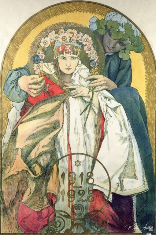 Manifesto per il decimo anniversario dell’esistenza della repubblica cecoslovacca – Mucha Alphonse Mucha 2025-05-06
