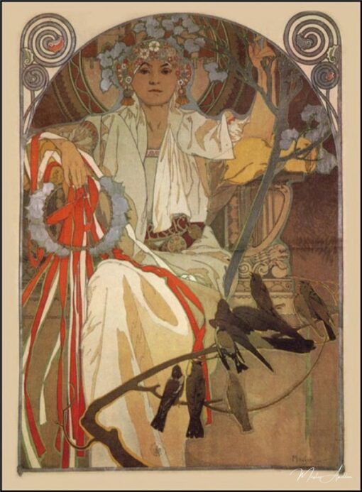 Manifesto per la celebrazione di musica e canto primavera 1914 a Praga – Mucha Alphonse Mucha 2025-05-06