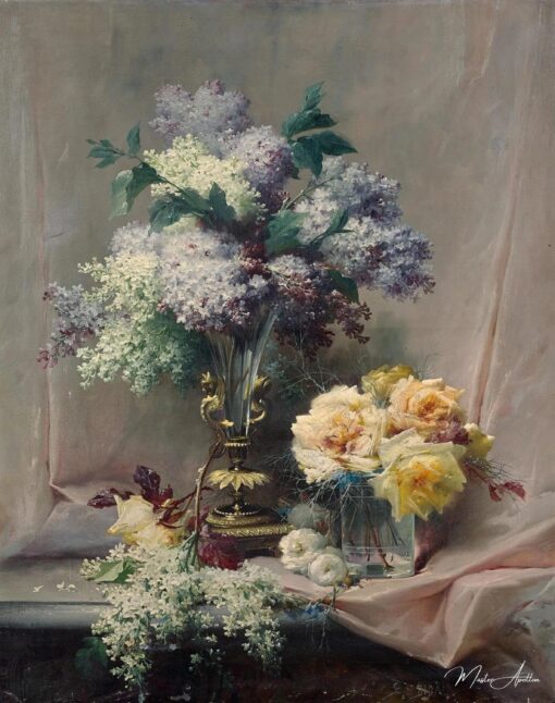 Bouquet di lillà e rose su un tavolo – Eugène Bidau Eugène Bidau 2025-05-07