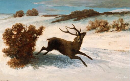 Cervo che corre nella neve – Gustave Courbet Gustave Courbet 2025-05-17