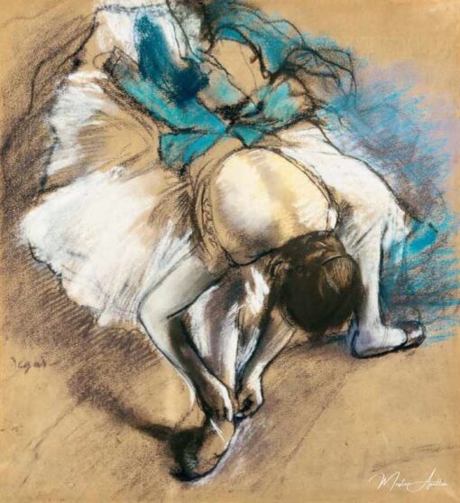 Danzatore mentre allaccia delle scarpe da balletto – Edgar Degas Edgar Degas 2025-05-16