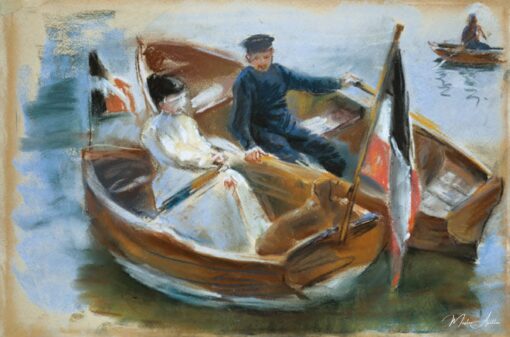 Due barche con bandiere, Wannsee, 1910 – Max Liebermann Max Liebermann 2025-05-19