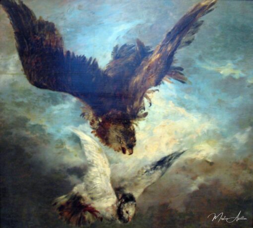 Falcone che attacca un piccione – Adolph von Menzel Adolph von Menzel 2025-06-01 2