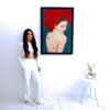 Fragile woman with roses - Narit | 60 x 90 cm Reproductions de tableaux à la peinture à l’huile
