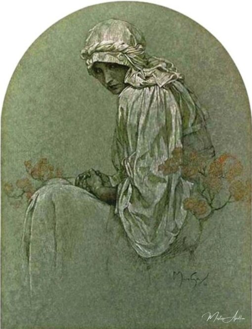 Ragazza con rododendri – Mucha Alphonse Mucha 2025-05-06