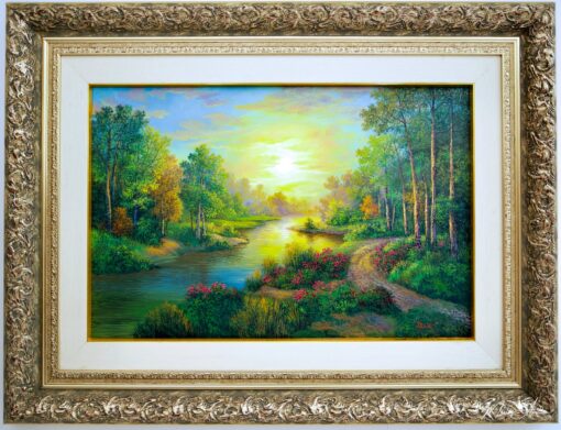 Foresta e Fiumi | 90 x 60 cm Pittura Originale in Vendita 2025-04-28 5