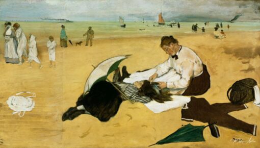 La piccola ragazza sulla spiaggia di mare – Edgar Degas Edgar Degas 2025-05-01