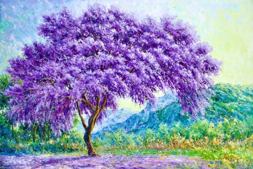 L’Albero Viola | 90 x 60 cm Pittura Originale in Vendita 2025-06-02 4