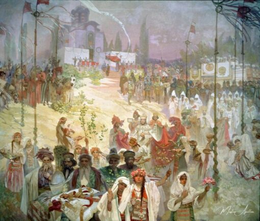 Il coronamento del tsar serbo Stefan Dusan come imperatore romano d’Oriente – Mucha Alphonse Mucha 2025-05-16