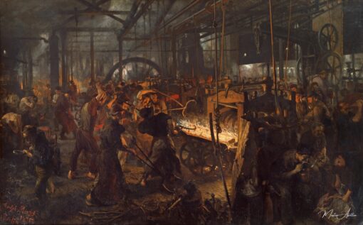 Il laminatoio di ferro (Ciclopi moderni) – Adolph von Menzel Adolph von Menzel 2025-06-01