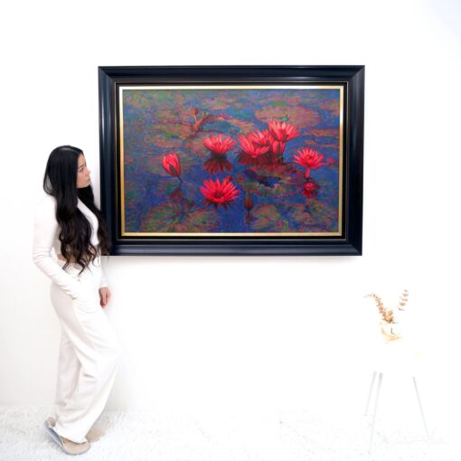Lotus Rose | 80 x 120 cm Pittura Originale in Vendita 2025-04-28 3