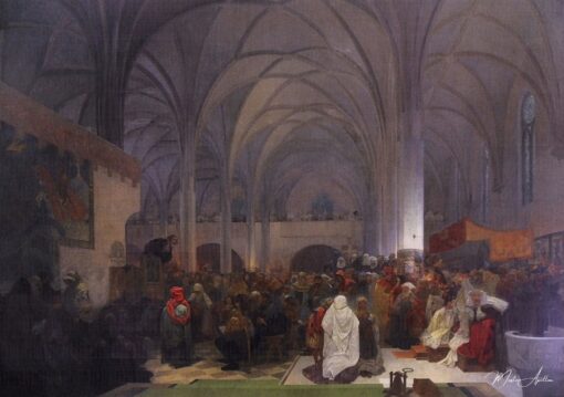 Maestro Jan Hus che predica nella cappella di Betlemme – Mucha Alphonse Mucha 2025-05-06