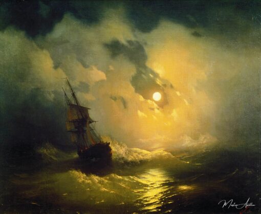 Mare agitato di notte, 1849 – Ivan Aïvazovski Ivan Aïvazovski 2025-04-29