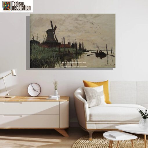 Mulino a vento e barca a Zaandam – Dipinto di Monet Claude Monet 2025-05-02 4