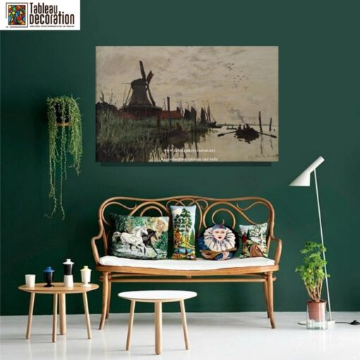 Mulino a vento e barca a Zaandam – Dipinto di Monet Claude Monet 2025-05-02 5