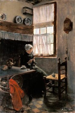 Contadina che lavora a maglia alla finestra – Max Liebermann Max Liebermann 2025-05-09