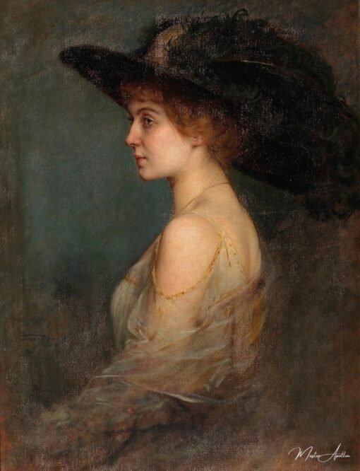 Ritratto di profilo di una signora con un grande cappello di piume – Arthur von Ferraris Arthur von Ferraris 2025-05-01