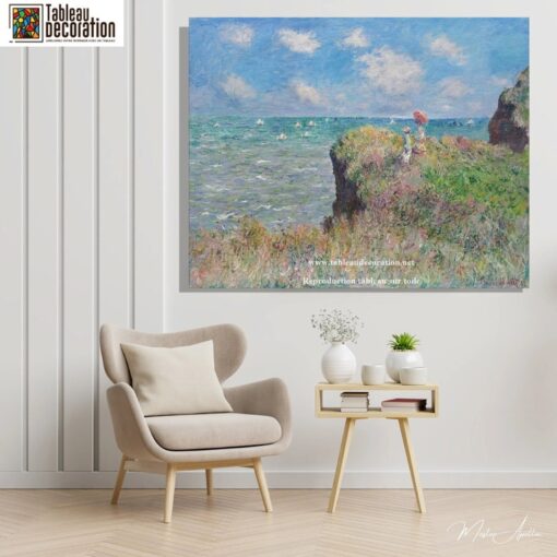 Passeggiata sulla scogliera, Pourville – Dipinto paesaggistico di Monet Claude Monet 2025-05-01 3