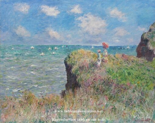 Passeggiata sulla scogliera, Pourville – Dipinto paesaggistico di Monet Claude Monet 2025-05-01 2