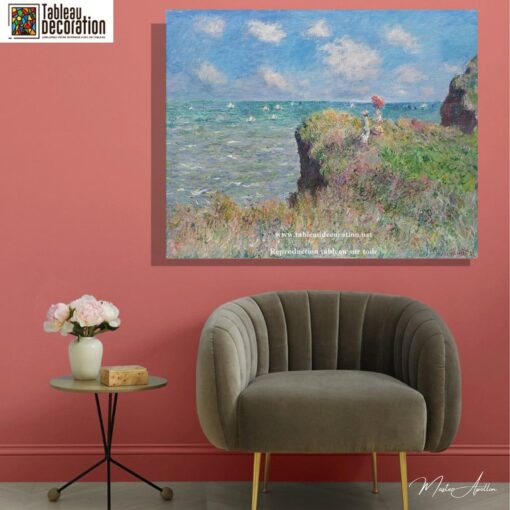 Passeggiata sulla scogliera, Pourville – Dipinto paesaggistico di Monet Claude Monet 2025-05-01 6
