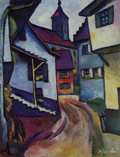 Strada con chiesa a Kandern – August Macke August Macke 2025-05-11