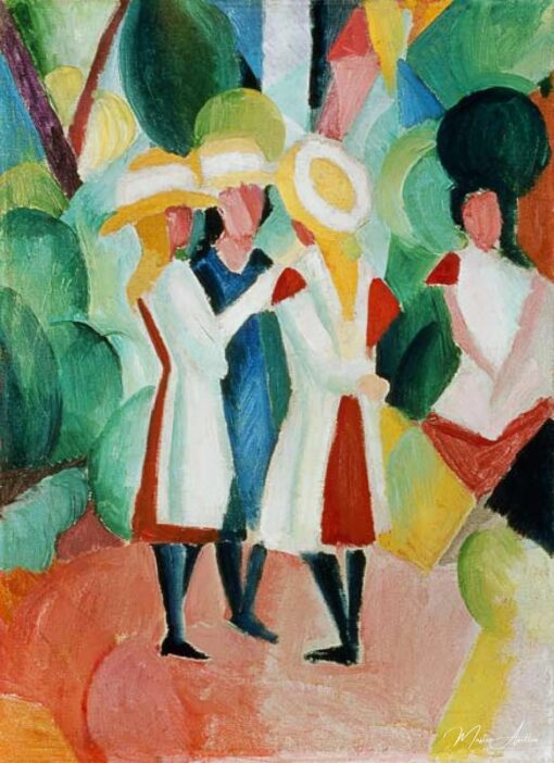 Tre ragazze con cappelli di paglia gialla – August Macke August Macke 2025-05-11