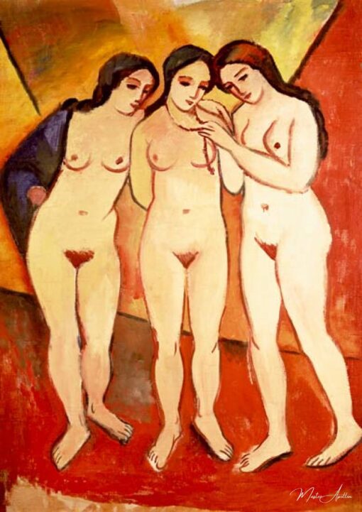 Tre ragazze nude (rosso e arancione) – August Macke August Macke 2025-05-11
