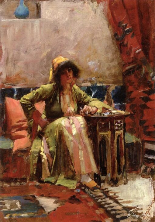 Un interno orientale con una ragazza seduta – John William Waterhouse John William Waterhouse 2025-05-20