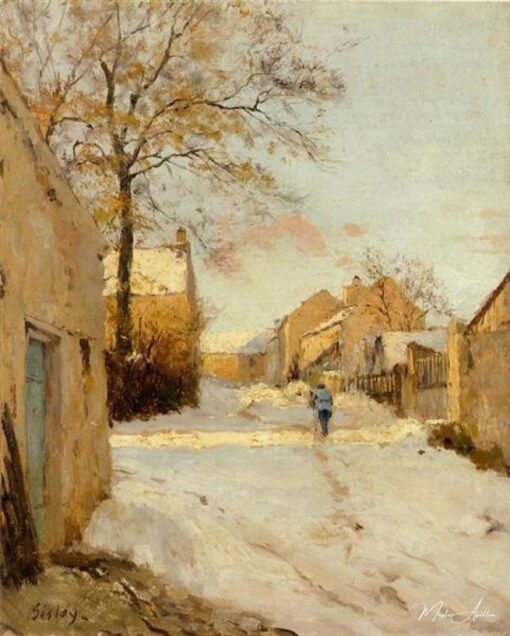 Una strada di villaggio in inverno – Alfred Sisley Alfred Sisley 2025-05-19