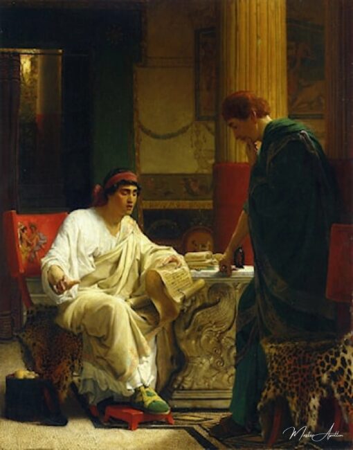Vespasiano apprende da uno dei suoi generali la presa di Gerusalemme da parte di Tito – Lawrence Alma-Tadema Lawrence Alma-Tadema 2025-05-19