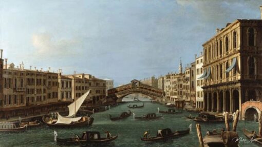 Vista del Grand Canal da sud, il Palazzo Foscari a destra e il ponte di Rialto di fronte – Giovanni Antonio Canal Giovanni Antonio Canal 2025-05-30