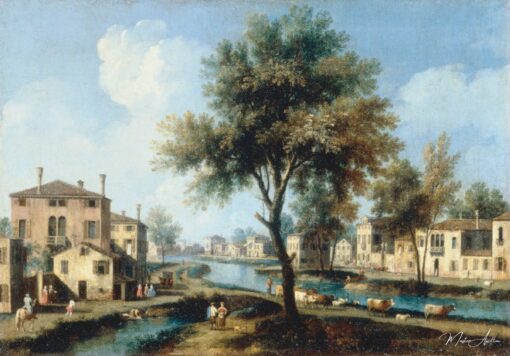 Vista di un villaggio sulla Brenta – Giovanni Antonio Canal Giovanni Antonio Canal 2025-06-03