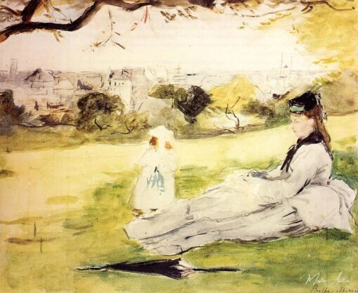 Donna e Bambino Seduti in un Prato – Berthe Morisot Berthe Morisot 2025-05-02